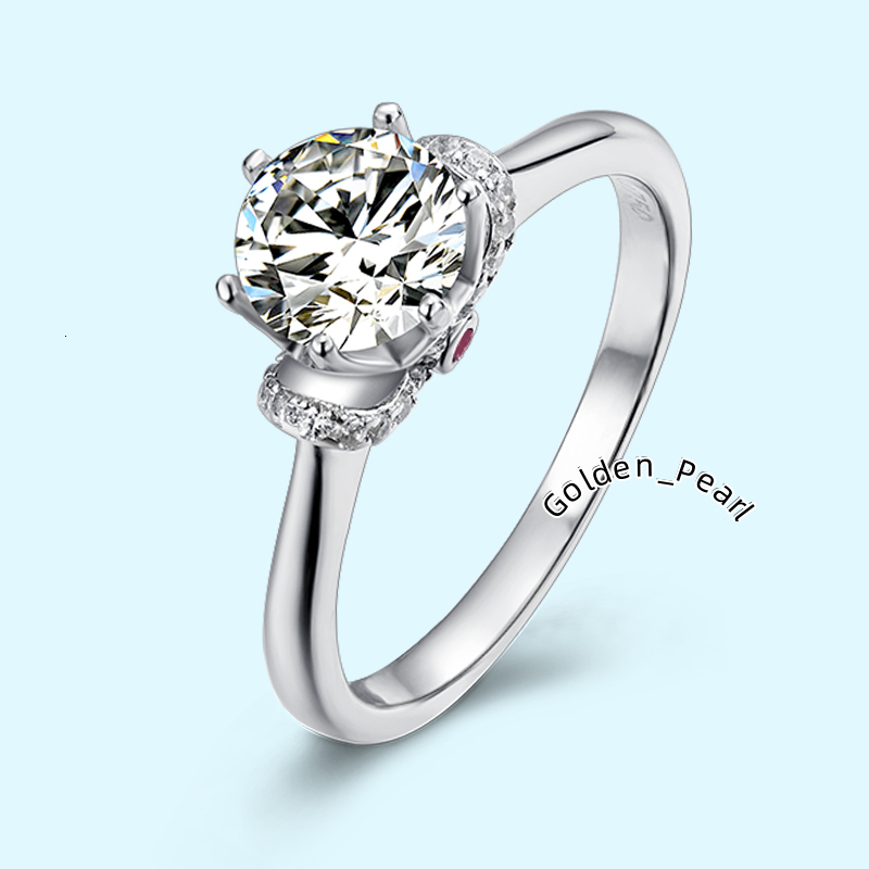 Moissanite Diamond Romantic Gift Engagement Wedding Love Band Ring Moissanite Jewelry 925 Silver Ring