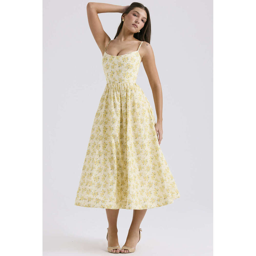 Women's long summer sexy backless camisole gentle style women's dress 2025 new casual fashion trend clothing