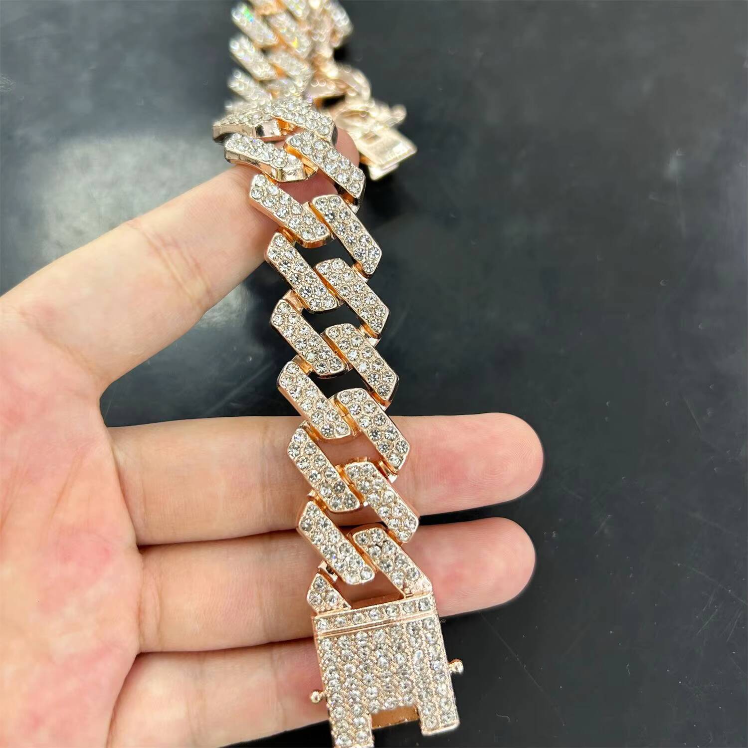 Men's Heavy duty Miami Cuban Bracelet 20mm Gold Plated Hip Hop Jewelry Chain