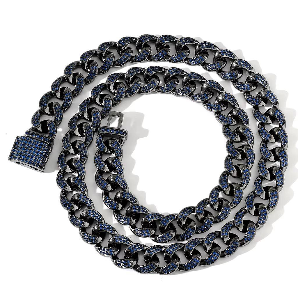 BES 20 Various Sizes Hip Hop Ice Cold Men's Clothing Miami for Young Men Pearl Cuban Chain Necklace Accessories