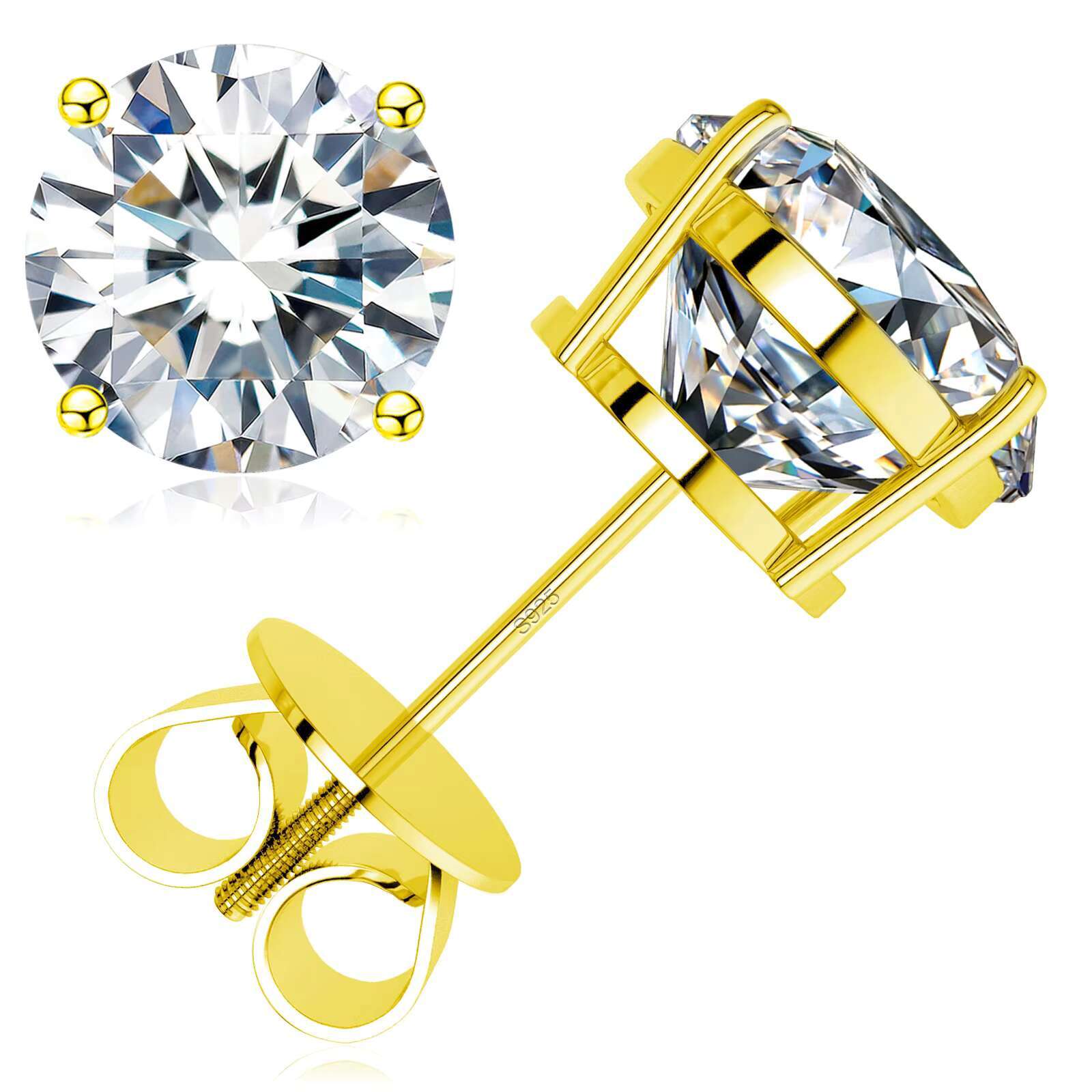 Hip Hop 925 Sterling Silver Jewelry Moissanite Earring Studs Jewelry Women Earrings Women Accessories Earrings