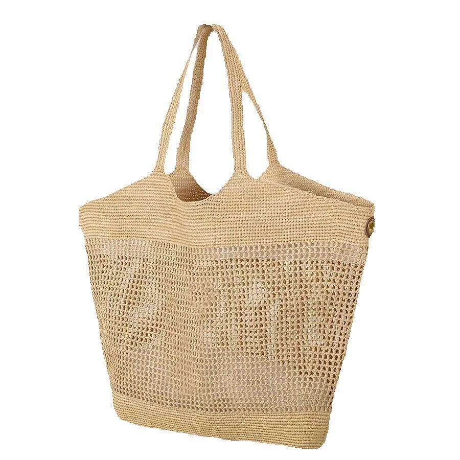 Straw Beach Tote Raffia Handwoven Straw Summer Beach Travel Hollow Large Capacity Tote Bag For Women Crossbody Bag
