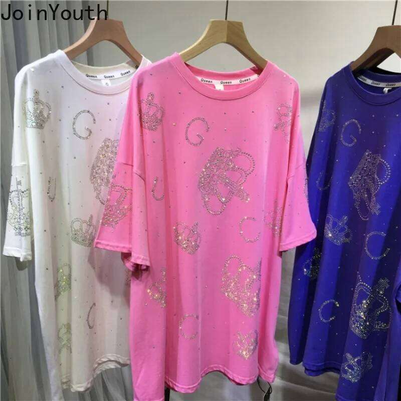 Haruku Y2k Tshirts Summer Women Clothing Fashion Dia Short Sleeve O-neck Tees Oversized Tops Casual Streetwear T Shirt