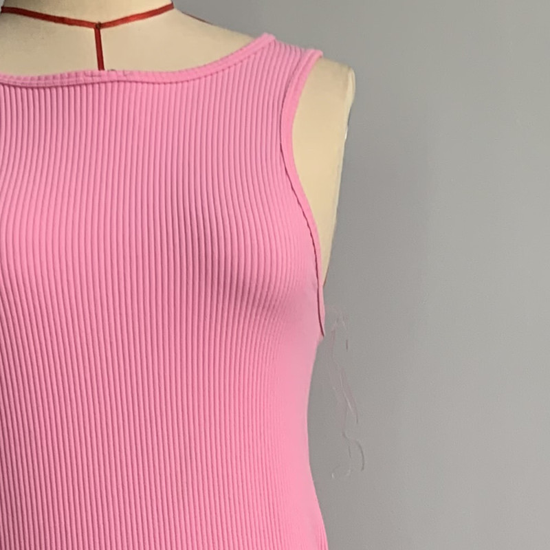 JM130 Ribbed vest dress sexy waist hip wrap comfortable nightdress