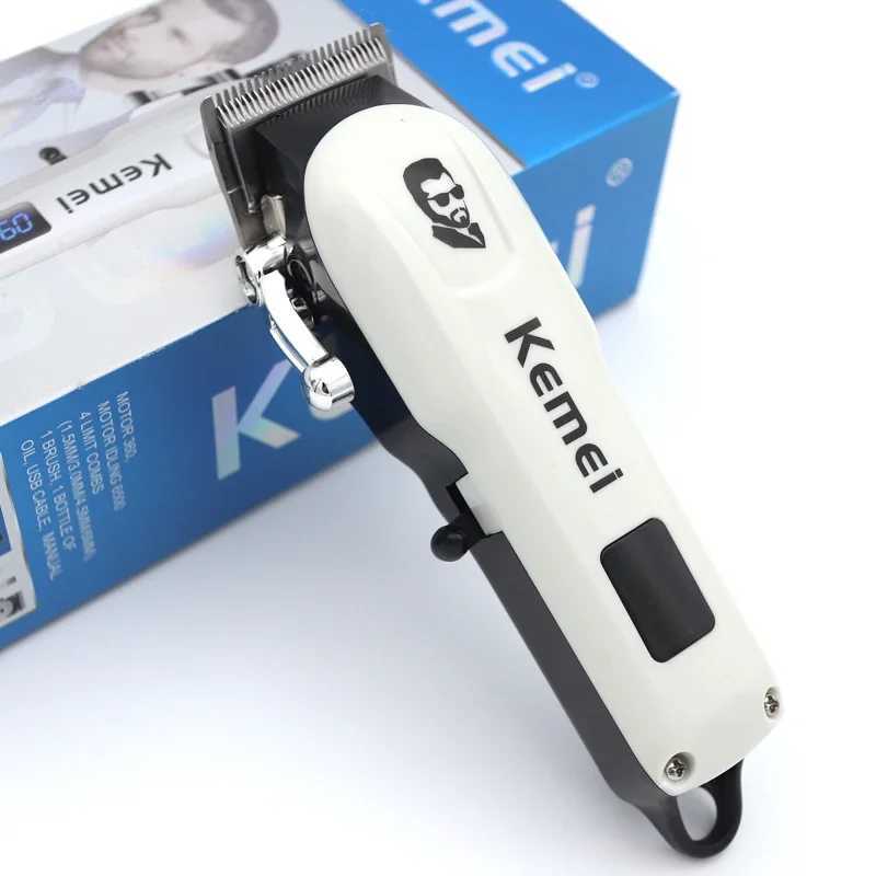 Kemei KM-232 Professional Mens Haircut Machine Cordless Hair Trimmer Machine LCD Hair Clipper USB Charging Hair Cutting Machine S2562