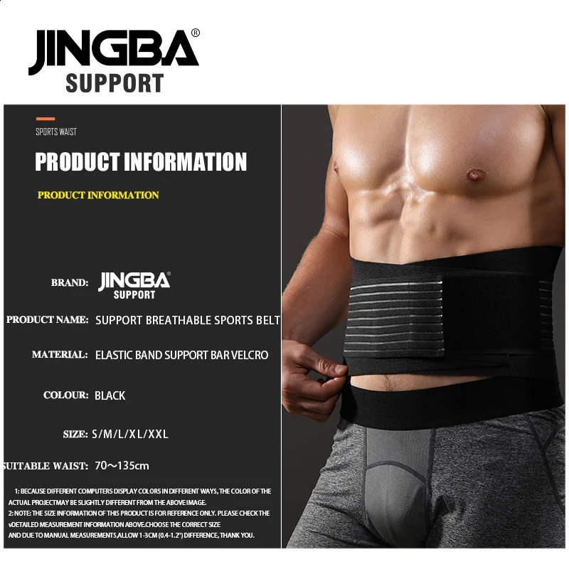 JINGBA SUPPORT Men Waist Trainer Support Sauna Suit Modeling Body Shaper Belt Weight Loss Cincher Slim Faja Gym Workout Corset 250523