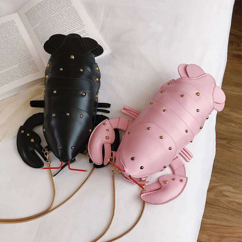 Cute Fashion Lobster Style Crossbody Mini Pu Leather Girl's Chain Purses and Handbags Women Shoulder Clutch Bag