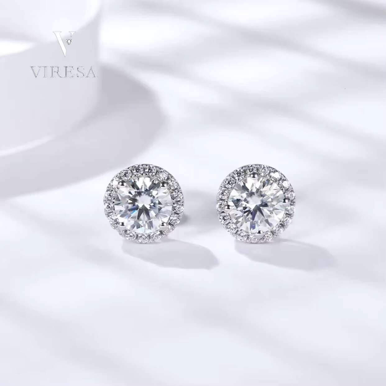 Luxury Trendy 925 Silver Moissanite Earrings for Women High Quality Fashion Accessory