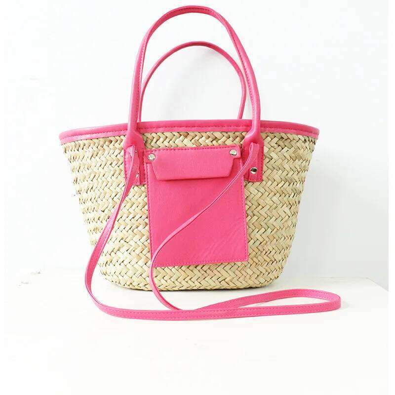 New Handheld Crossover Water Grass Vine Woven Portable Women's Beach Crossbody Shopping Bag Handbag