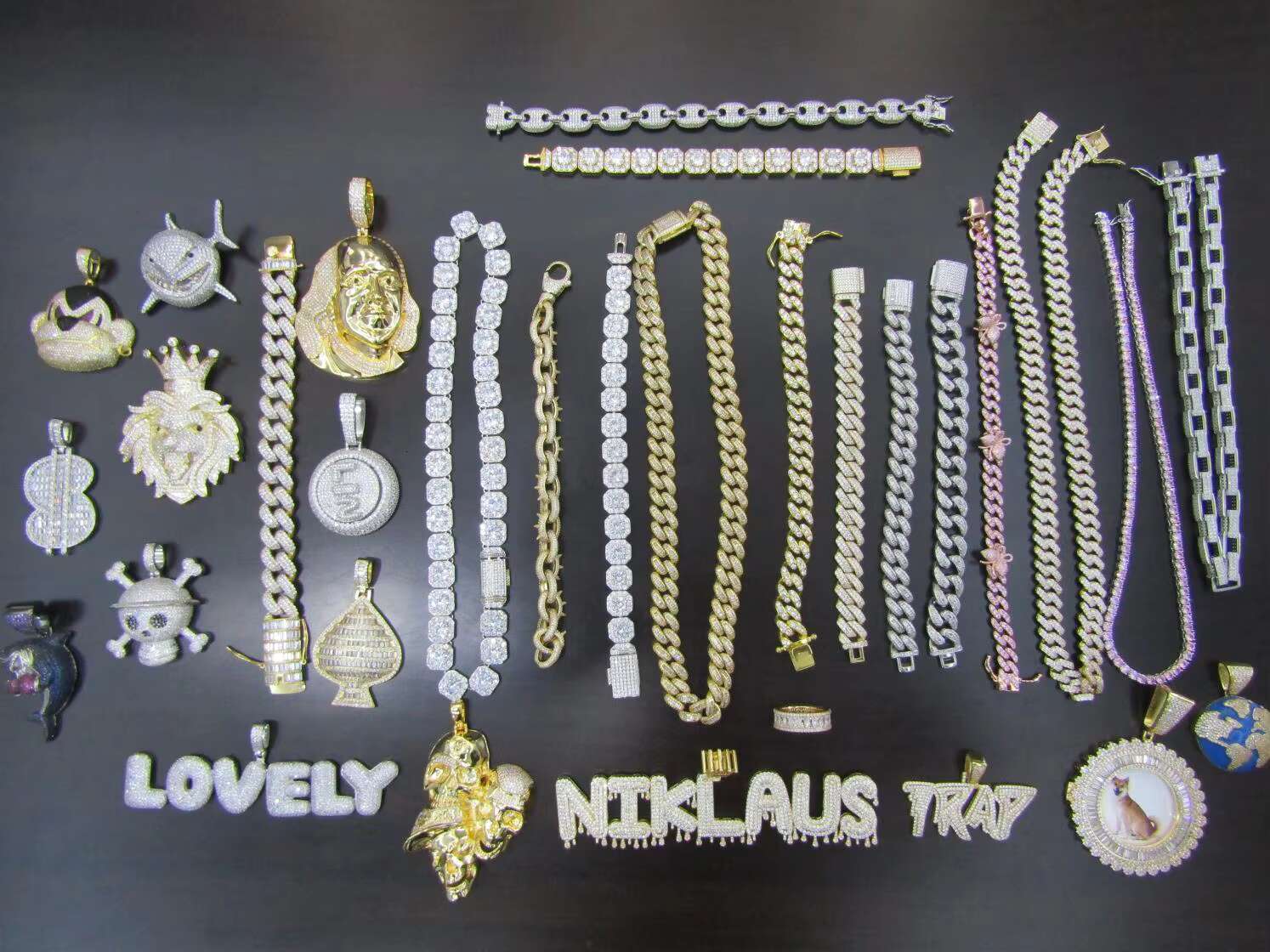 Fashion Jewelry Hip Hop Men 14K 18K Gold Plated Stainless Steel Iced Cuban Link Chain Necklace