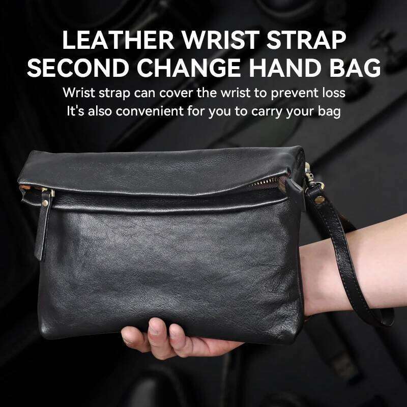 Men's Shoulder Casual Genuine Leather Chest Crossbody Messenger Bag For Men Large Capacity Business Handbag Clutch Pack