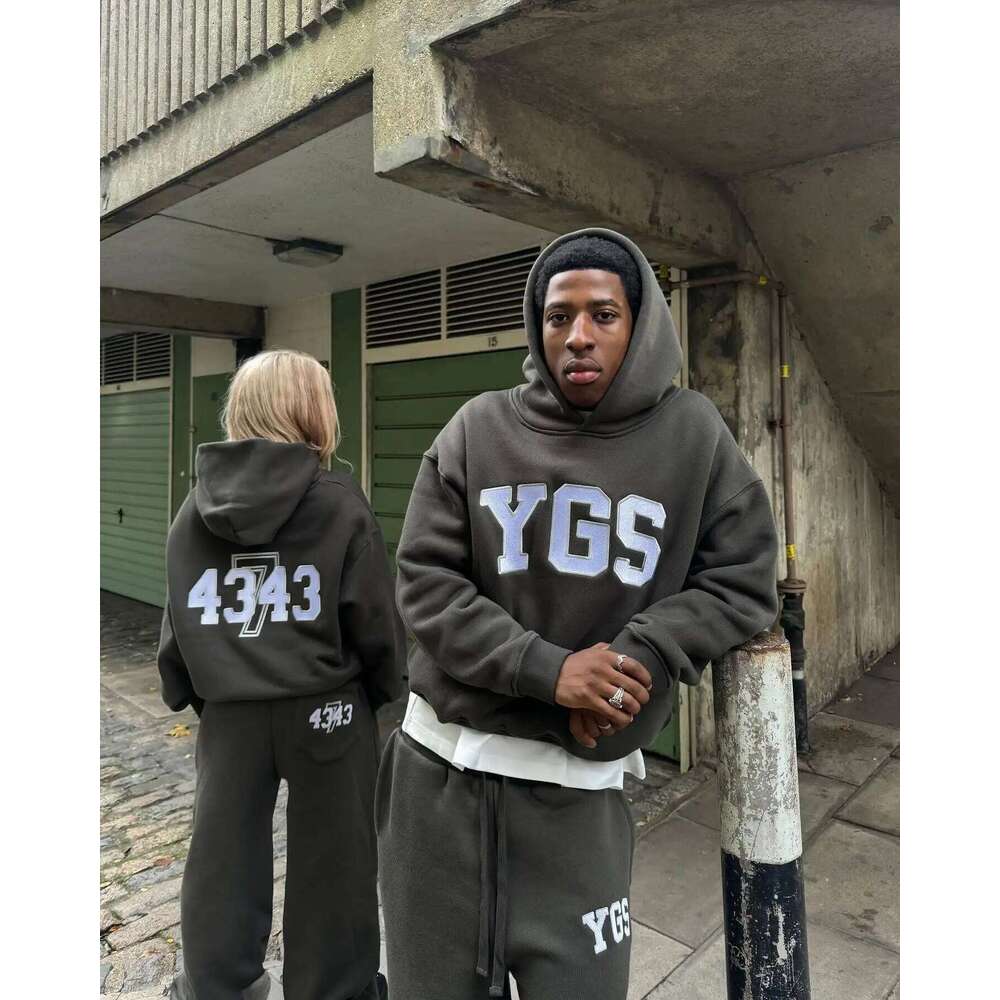 Coats Designer Women YGS Letter Embroidery Men Women Tracksuit Suit Haruku Loose Sweatshirts And Sweatpants Two Piece Y2k Hoodie Sportswear Sets Desig