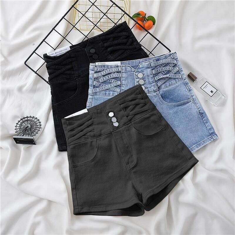 Denim Shorts Jeans Shorts High Waist Denim Shorts Fashion Women S Spring New Small Stature Design Sense Girl Tight Hot Pants Ripped Short Jeans