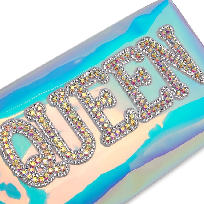 designer Colorful Laser PU Makeup Bag for Women Portable Skincare Storage Bag Waterproof Travel Toiletry Bag Korean Style