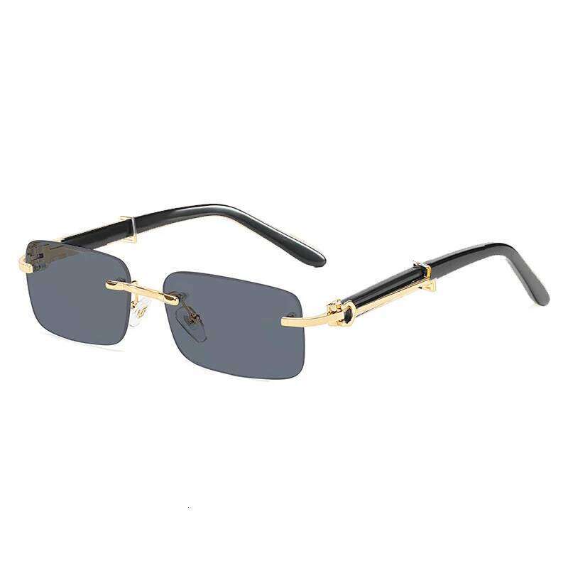 Square Rimless Pink Blue Green Sun Glasses For 2022 Designer Rectangle Hip Hop Cool Men Fashion Sunglasses designer bag