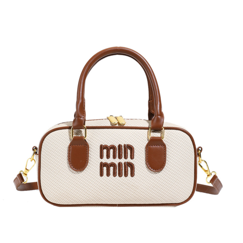 Modern Retro Boston Color-Blocked Handheld Pillow-Style Small Handbag for Women 2025 Style Versatile and Fashionable Shoulder and Crossbody Bag