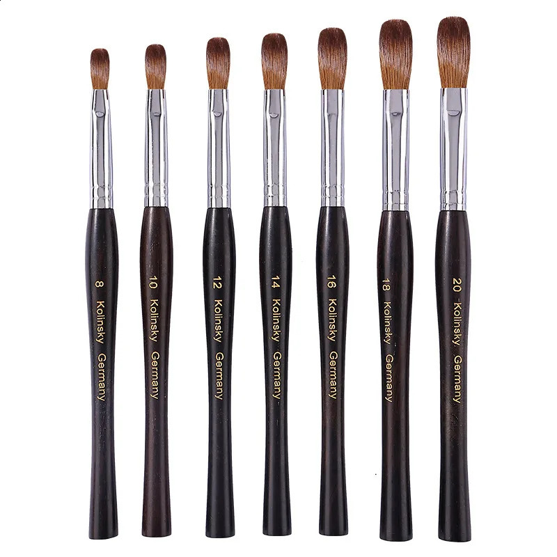 Sweet-Z 100% Kolinsky Nail Acrylic Brush Nail Supplies Sandalwood Color Handle Professionals Manicure For DIY Nail Drawing 250528