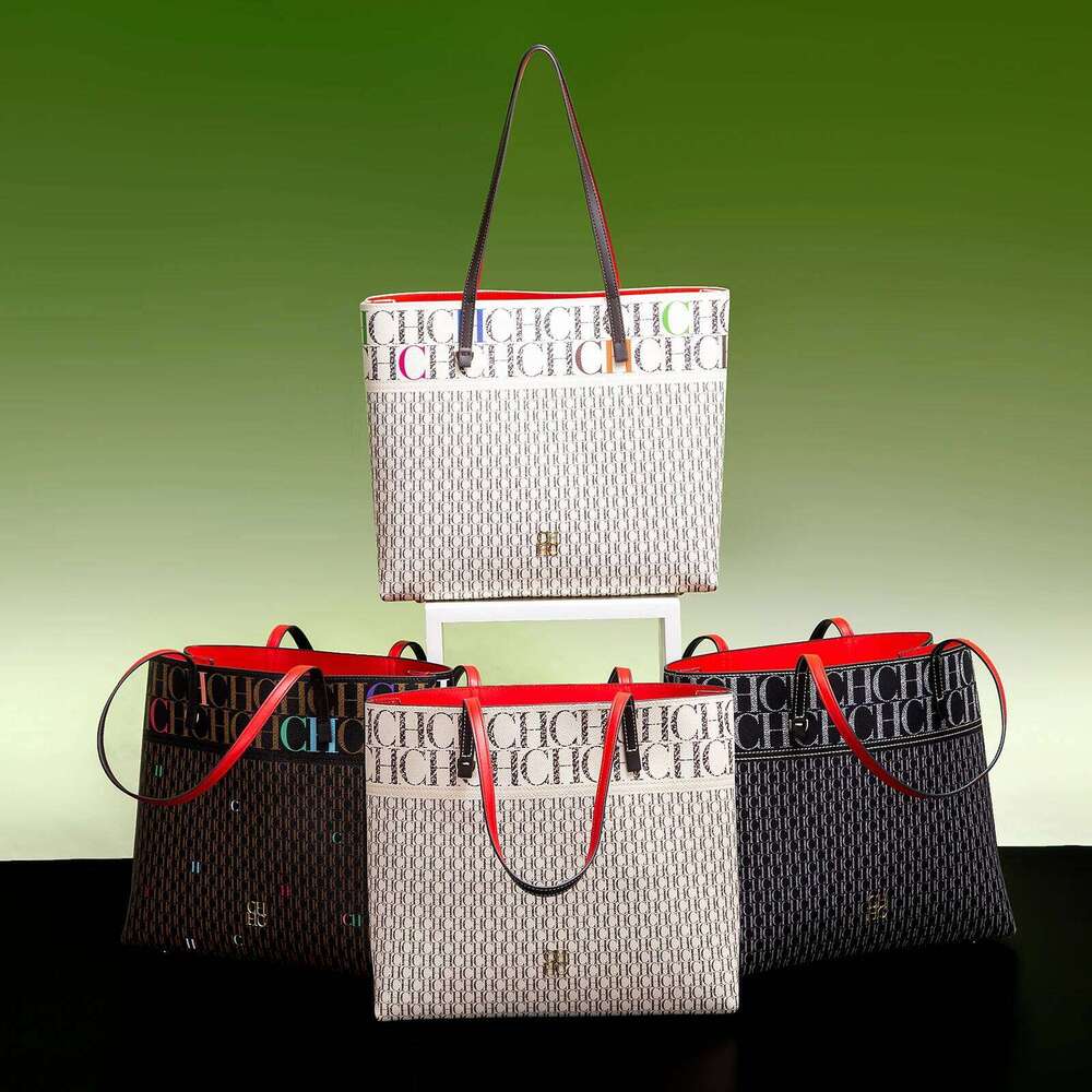 CH Shoulder Brand Letter Leather Women's Bag Large Capacity Resistant Elegant Fashion Casual With Base