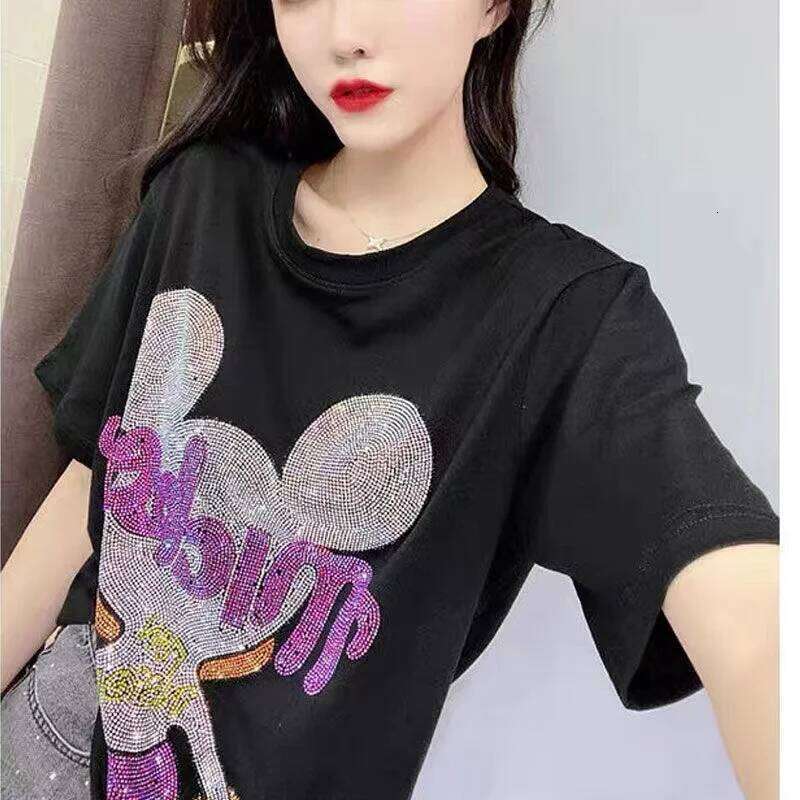 Women Brand Female Girl T Shirt Tops fashion Designer Tshirt Summer Cartoon Short sleeve T-Shirt korean popular clothes