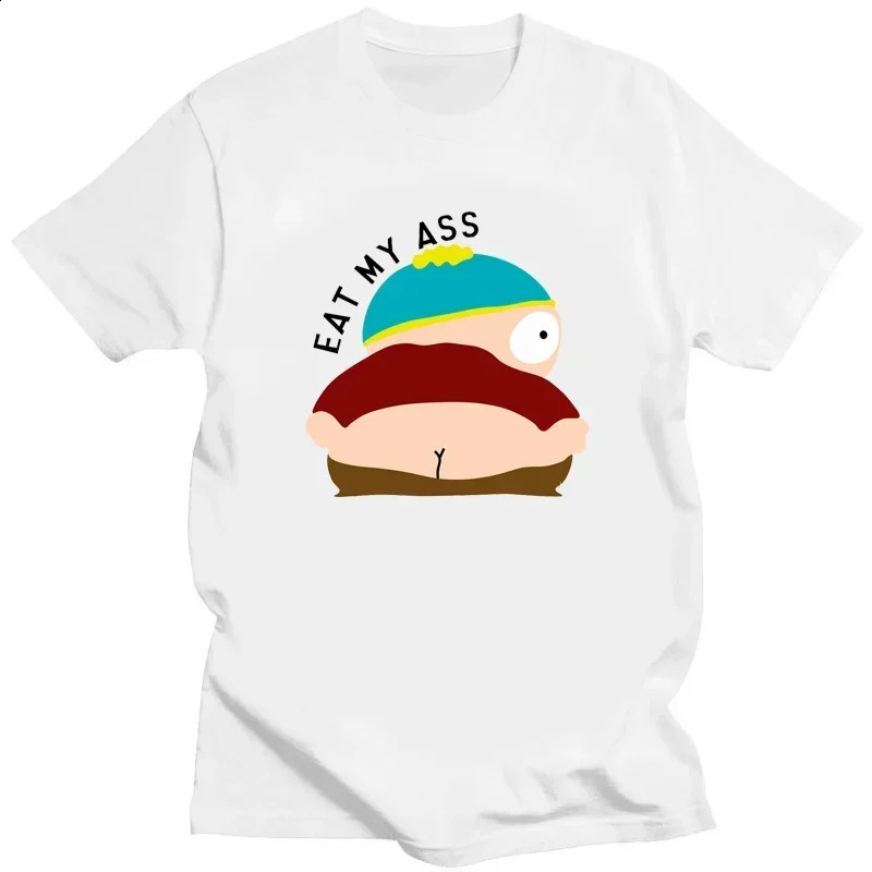 heavyweight Summer Cartoon Eat My Ass Printed T-shirt S-SouthPark Anime Men Vintage Humor T Shirt Women Kawaii Comics Clothes 250530