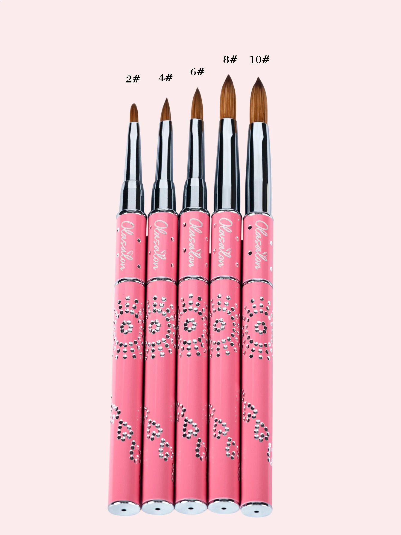 100% Kolinsky acrylic nail brush acrylic nail brush special for manicure pink metal handle classic style 250528