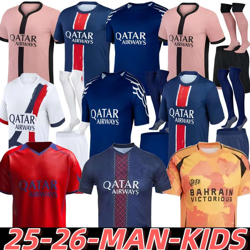 25 26 maillot de foot soccer jerseys KOLO MUANI O.Dembele ASENSIO HAKIMI Ugarte football shirt hommes enfants MEN kids KIT LEE KANG IN away PARIS Fourth PSGES Kits