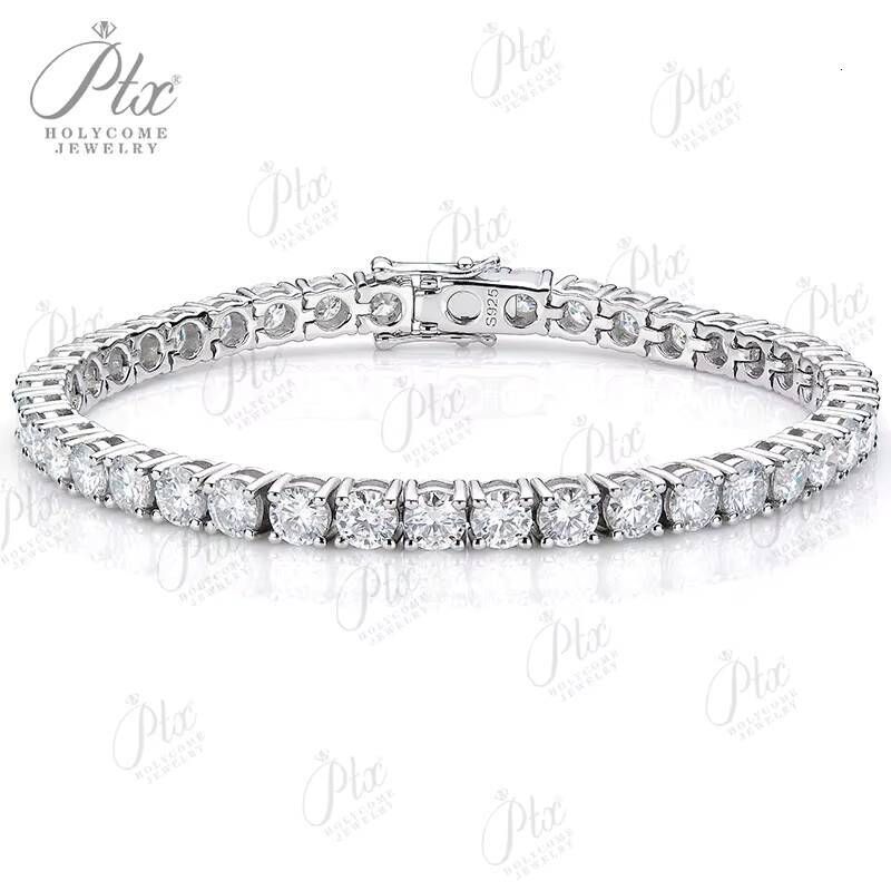 New 2-6.5mm Full Round Silicon Bracelet Jewelry Original Pure Sier Manganezite Women's Tennis Chain
