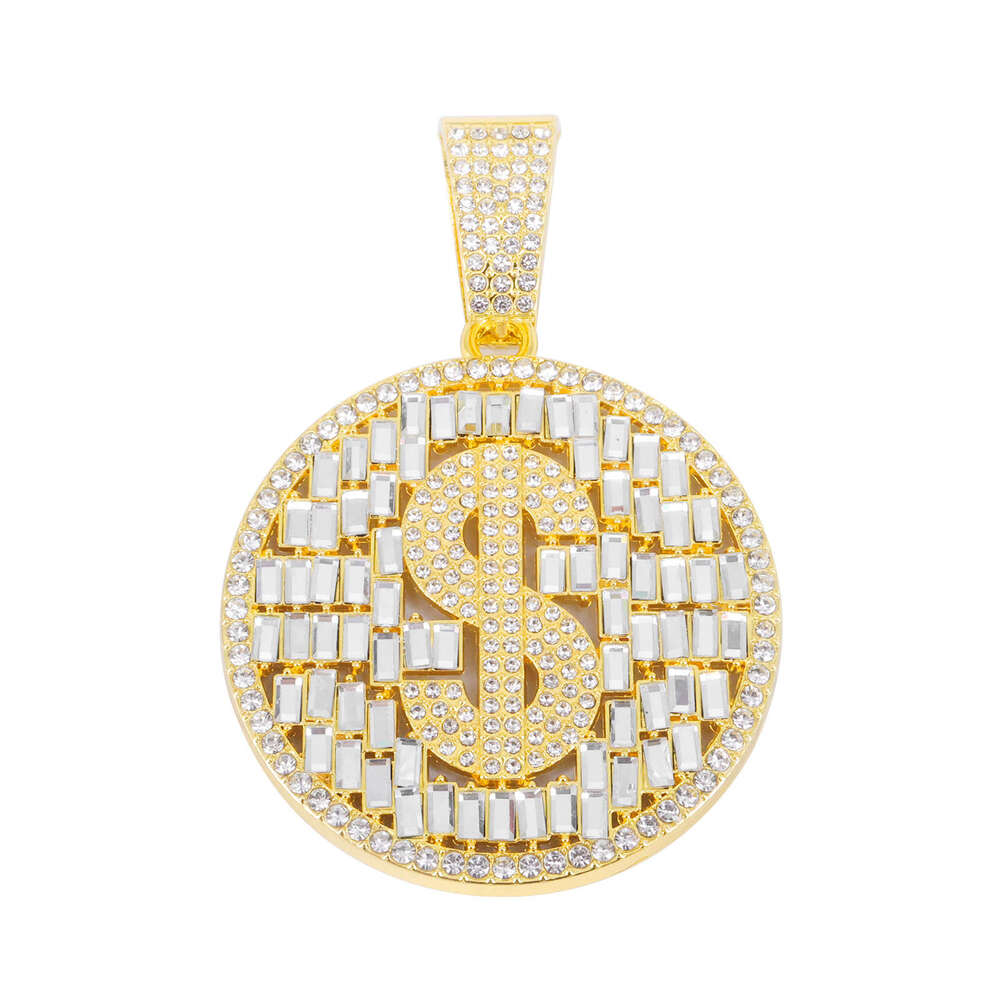 Luxury Moissanite necklace + pendant VVS Moissanite ice diamond gold chain necklace 925 sterling silver men's necklace Miami Cuban chain necklace