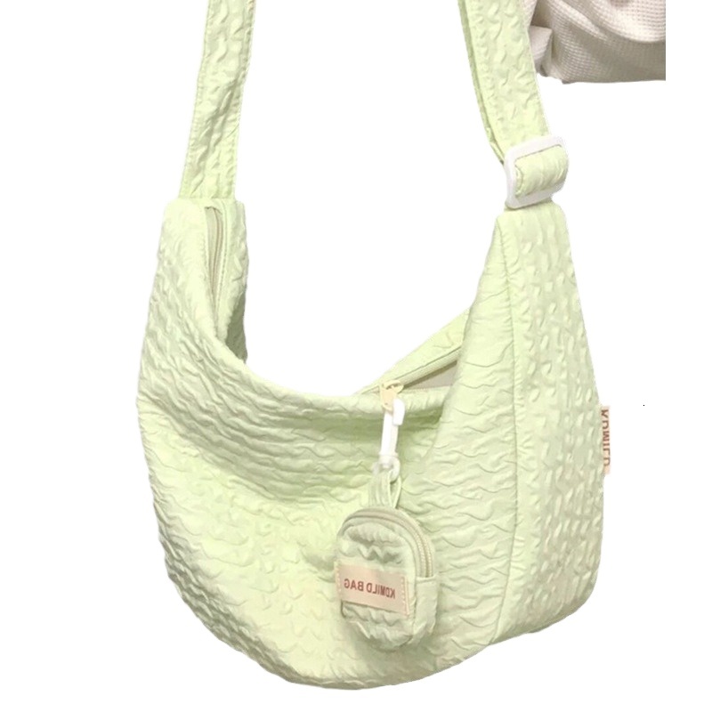 designer Fresh Sweet Cute Dumpling Bag Crossbody Bag Autumn Winter Large Capacity New Canvas Bubble Dumpling Bag Casual Versatile