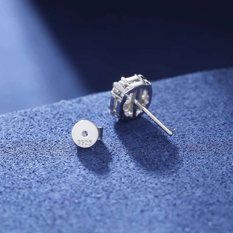 S925 2.12ct Moissanite Ear Stud Earrings For Women 925 Sterling Silver Sparkling Piercing Earring Fine Wedding Jewelry Gifts