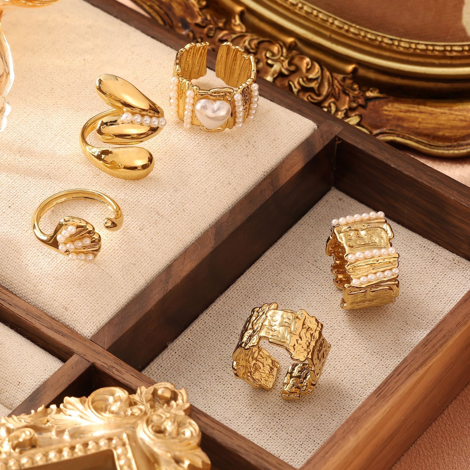 Exquisite Atmosphere Red Tourmaline Chunky Square Ring Fashionable Versatile Jewelry Accessory