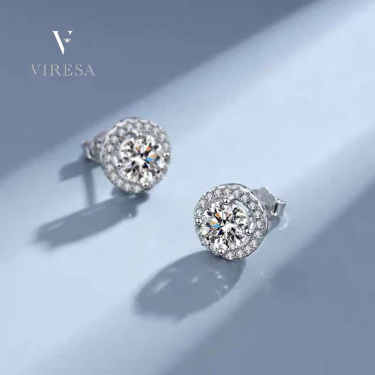 Luxury Trendy 925 Silver Moissanite Earrings for Women High Quality Fashion Accessory