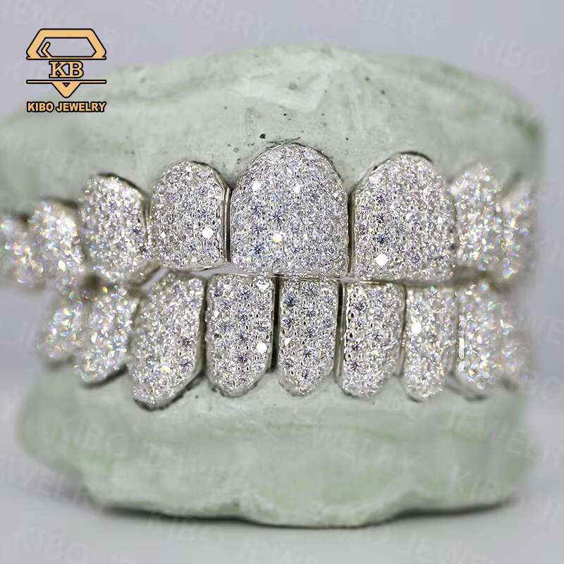 Invisible Set Princess Cut Emerald Cut Vvs1 Diamond Grillz Hight Quality Moissanite Diamond Grillz