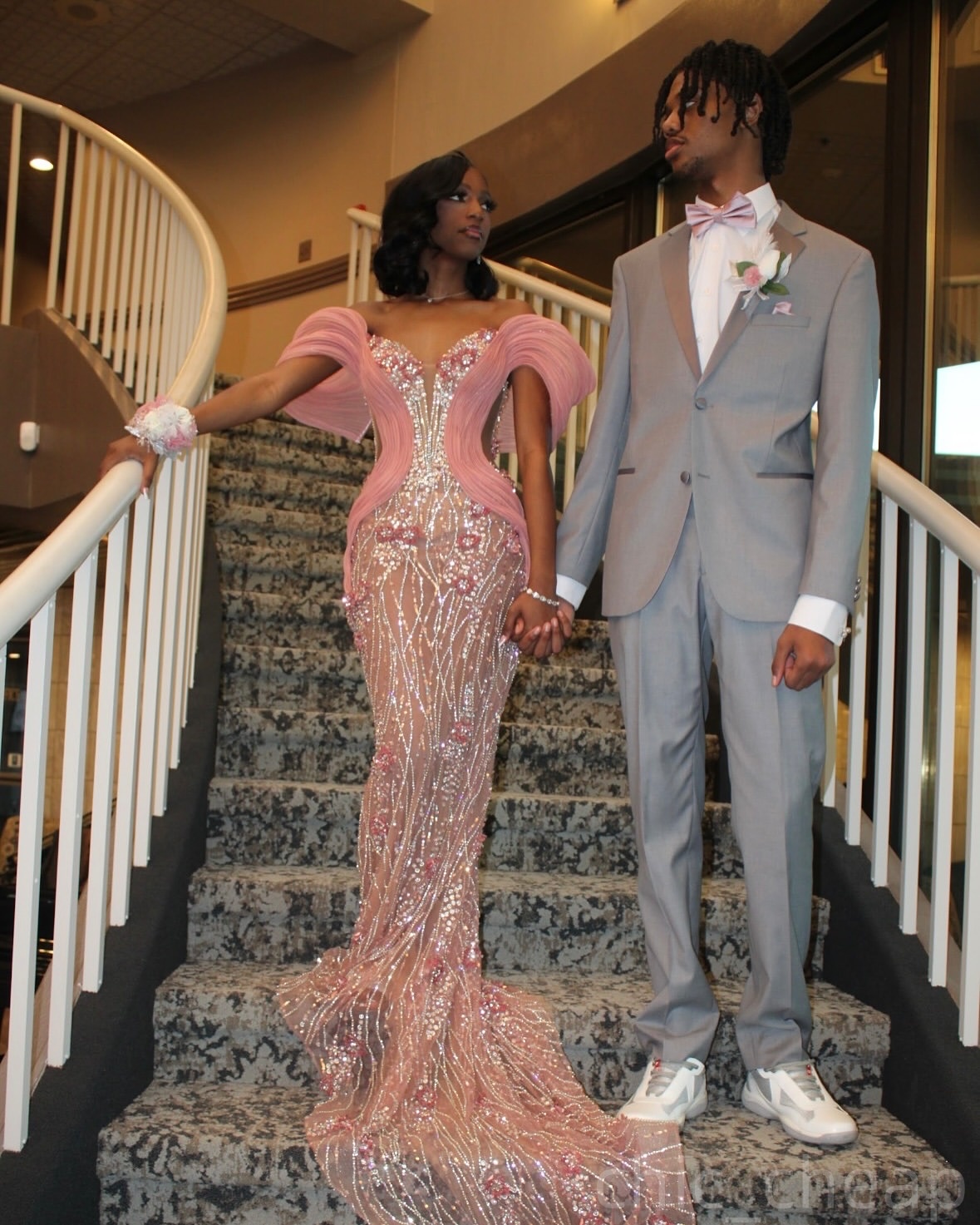 Pink Mermaid Prom Dresses 2025 Sequined Crystals Beaded Stylish Evening Formal Party Second Birthday Engagement Gowns Plus Size Dress For Special Occa