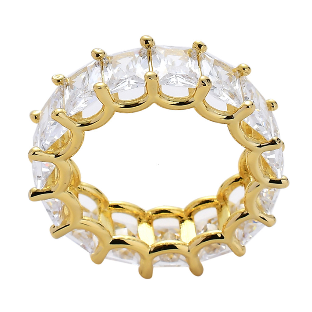New hip hop ring 18 K gold nightclub hip hop ring for men moissanite
