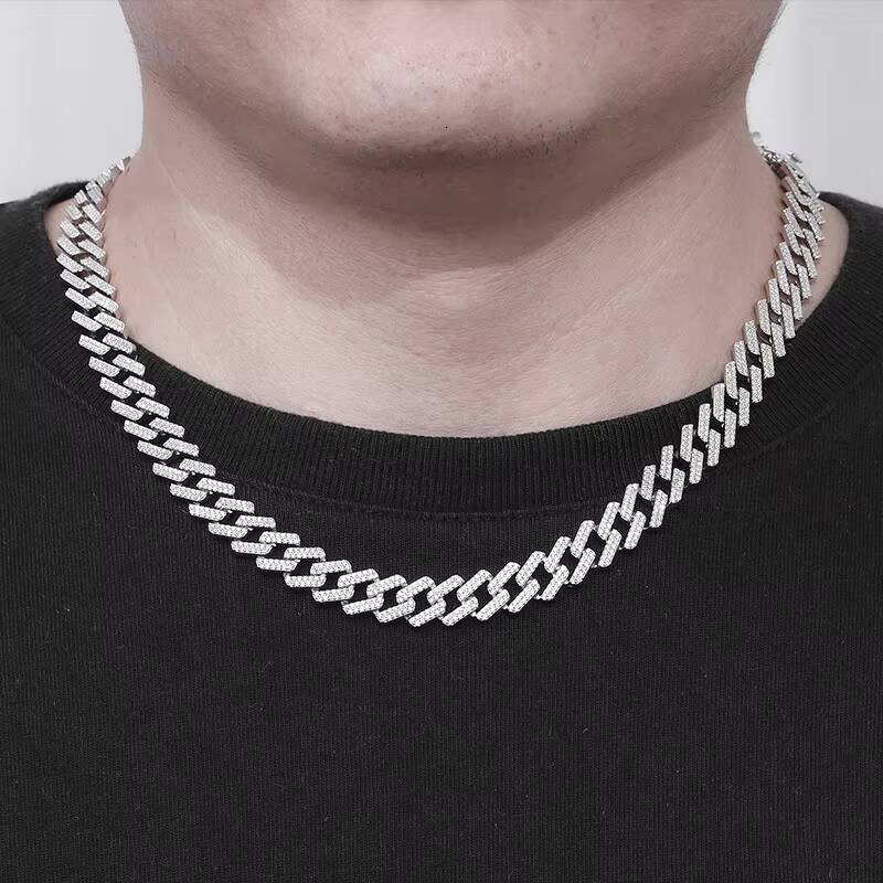 Sier Hip Hop Cuban Men's Chain Jewelry