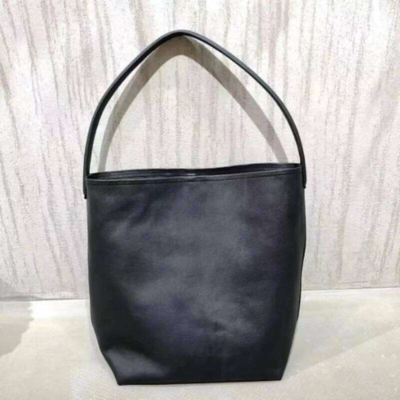 women's large capacity commuting Tote high-quality head layer cowhide bucket bag one shoulder handbag lazy wind