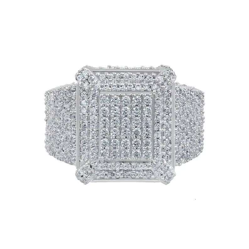 Moissanite Stone 925 Sterling Silver 18k Gold Plated Wedding Engagement Men Valentine Day Gift Fashion Jewelry Ring Wholesale