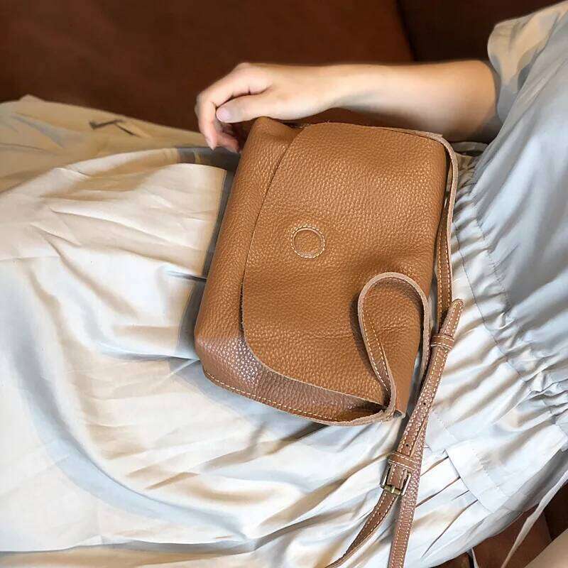 Johnature Genuine Leather Women 2025 New Casual Nature Soft Cowhide Shoulder Bags Large Capacity Composite Messenger Bag
