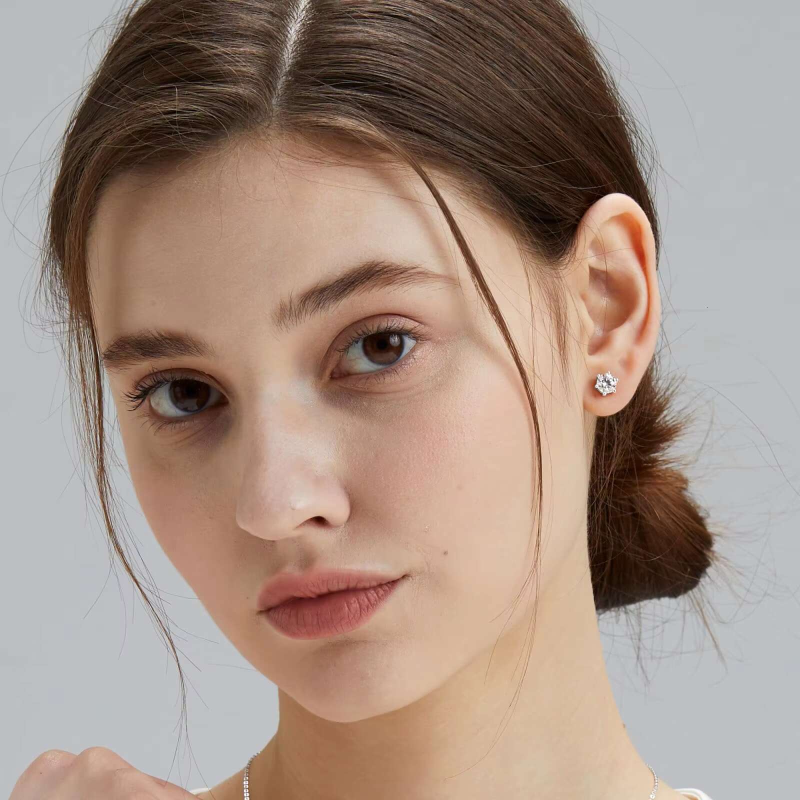 Sparkly 0.6/1/1.2/2/3CT Moissanite Stud 925 Sterling Silver 14K White Gold Jewelry Men GRA VVS Lab Created Diamond Earring Women