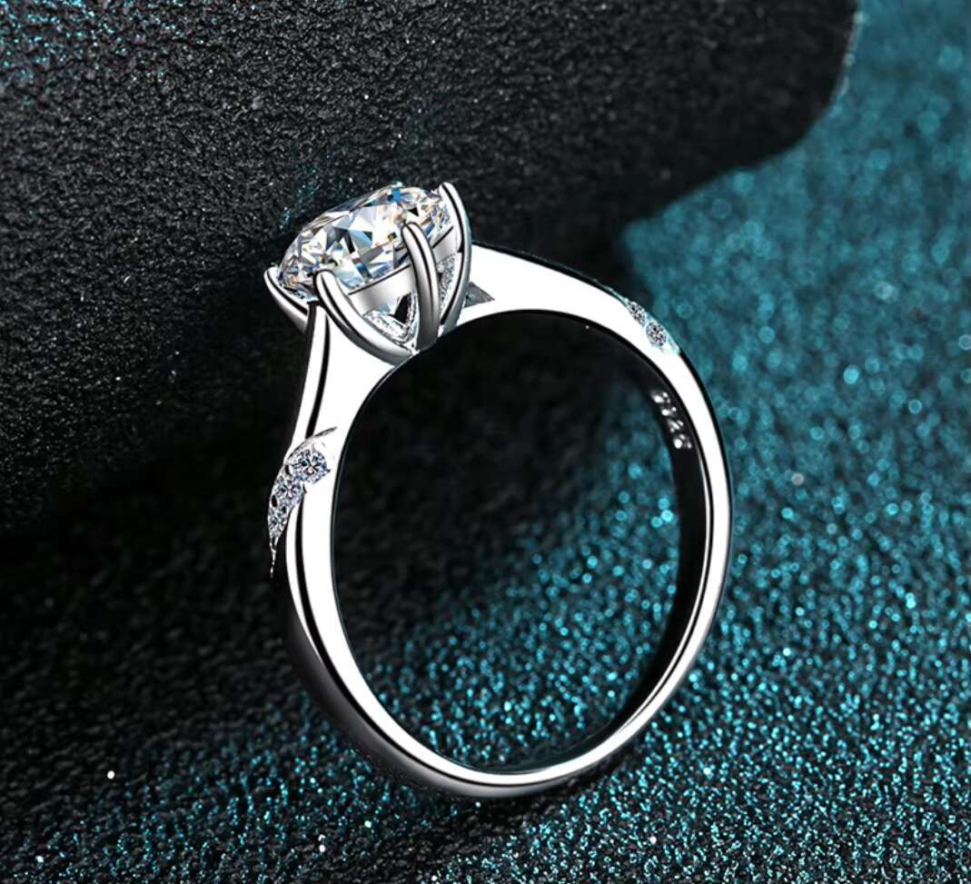 Wedding Ring 1CT Moissanite Ring Jewelry Women Diamond Rings High Quality Engagement 925 Silver White GRA