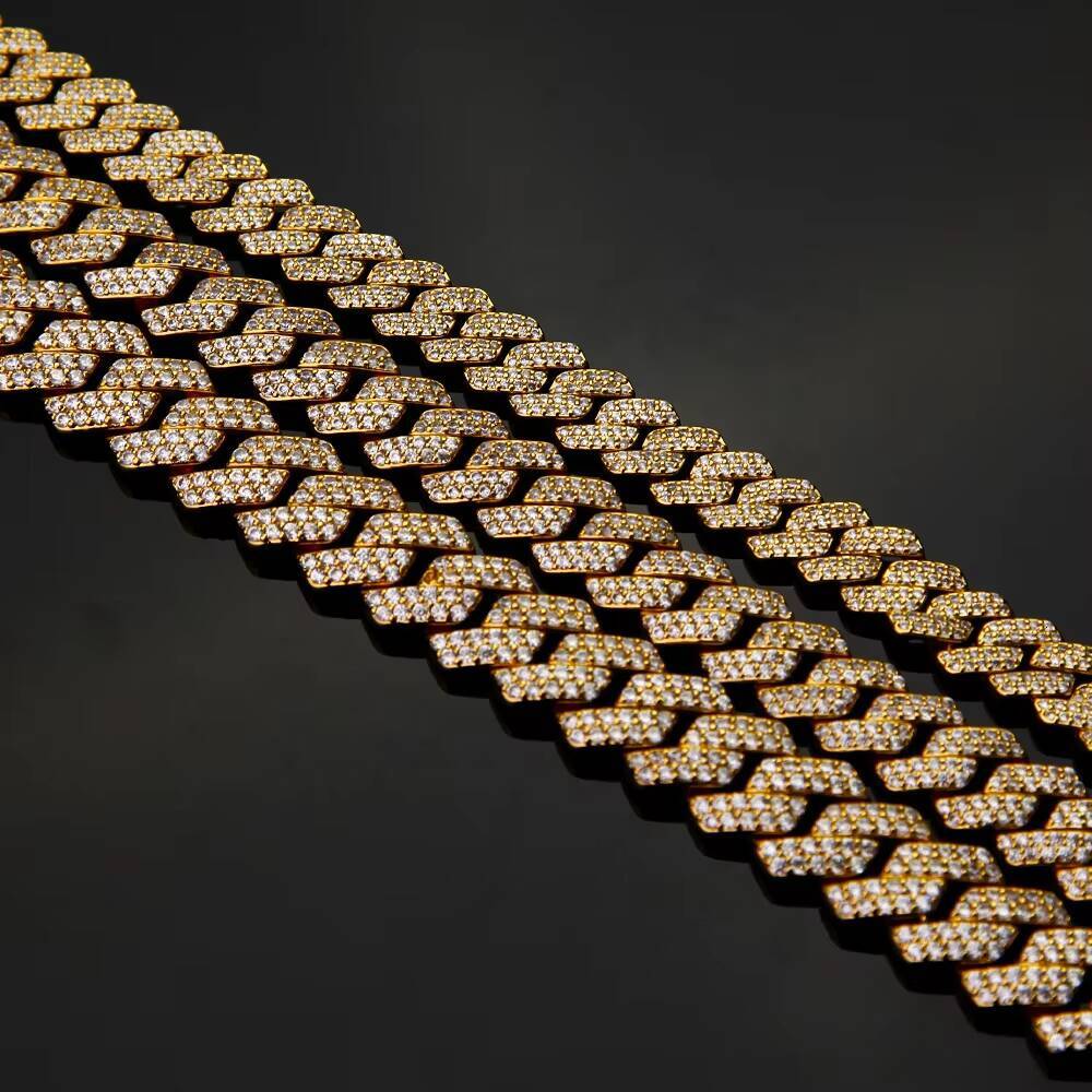 Miami Necklace Iced Cuban Chain Men's Rapper Fashion Jewelry