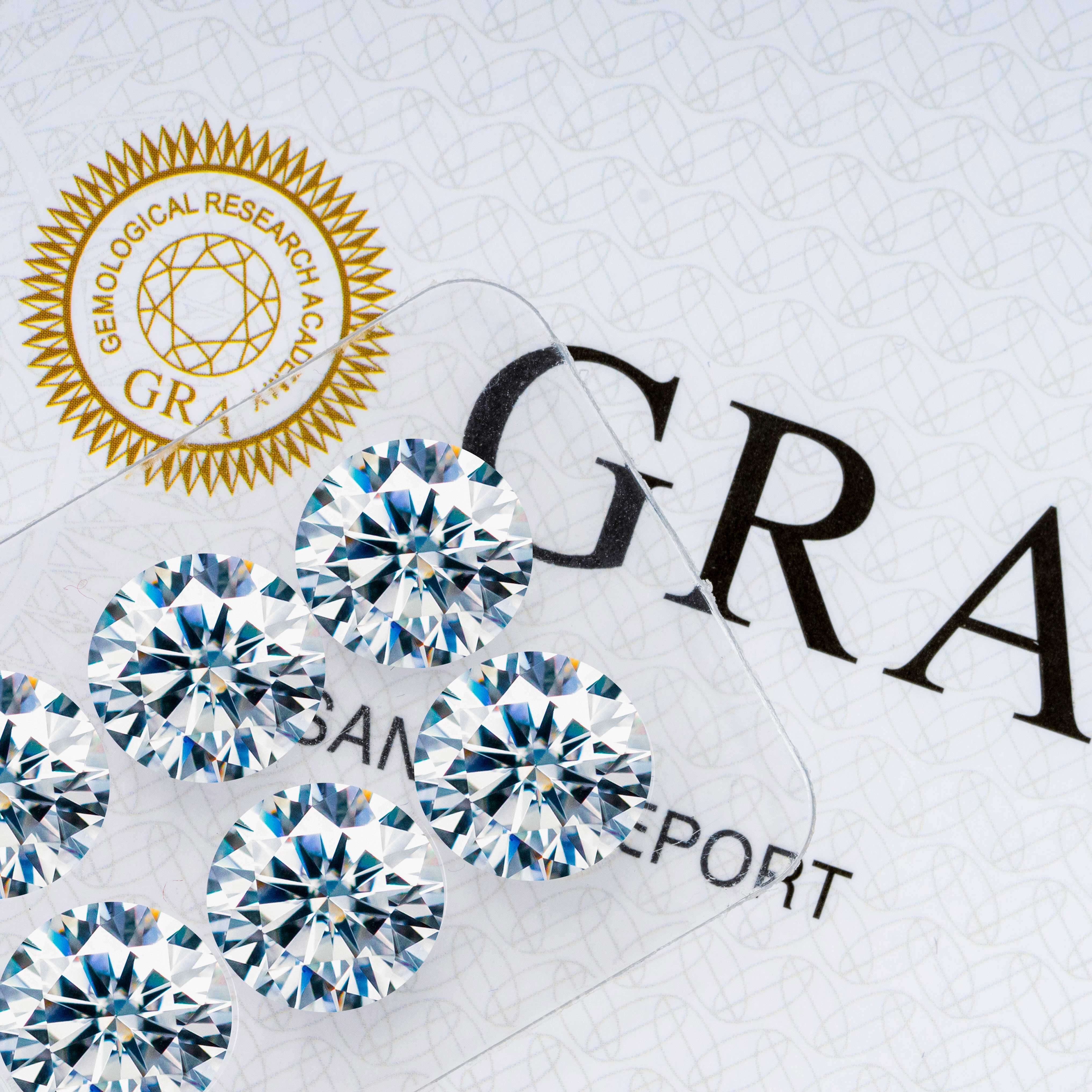 Qianjian Jewelry Wholesale VVS Moissanite Loose Stone Set for GRA Ring Earring Jewelry Making Similar to Diamonds Mossanite