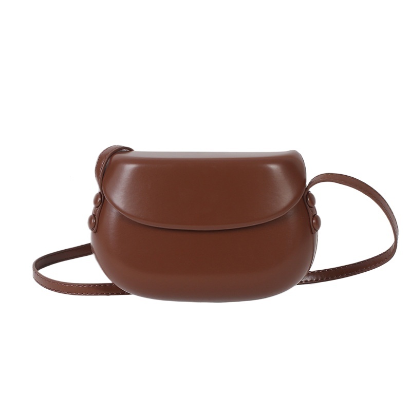 designer Cross-border 2025 Summer INS Single Shoulder Crossbody Bag for Women Candy Color Large Shell Bag Retro Versatile Saddle Bag