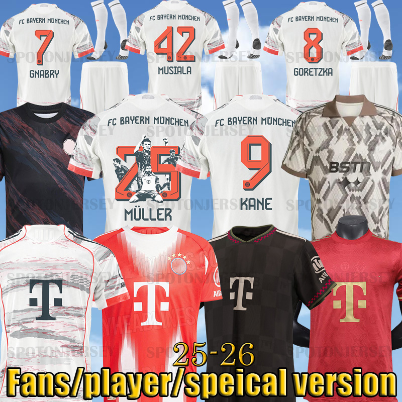 bayernmunich 25 26 kids 125th anniversary bayernmunich Jersey TERRACE ICONS JERSEY bayerns trikot player football shirts KANE MUSIALA SANE MULLER#25