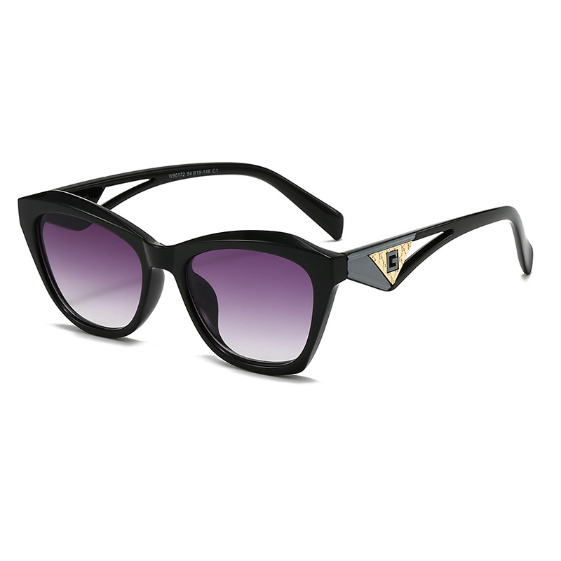 2025 free shipping Trendy cat eye sunglasses high-end personalized UV resistant fashion sunglasses for women men