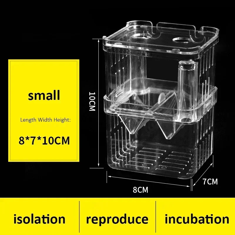 Acrylic Aquarium Breeding Isolation Box Double-layer Breeder Fish Tank for Protecte Shrimp Fishs Aquarium Breeding Supplies 250530