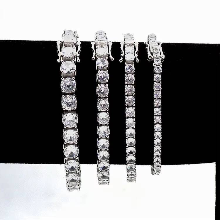 Jewelry Fashion Iced Out Sterling Sier Lab Grown VVS Moissanite Men's and Women's Tennis Bracelet