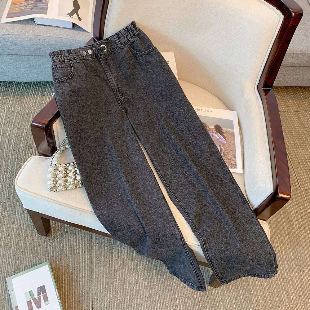 Coats Designer Women Plus Size Women's Spring Autumn Casual Jeans Black Blue Classic Trouser Washed Denim Fabric Loose And Comfortable Commute De