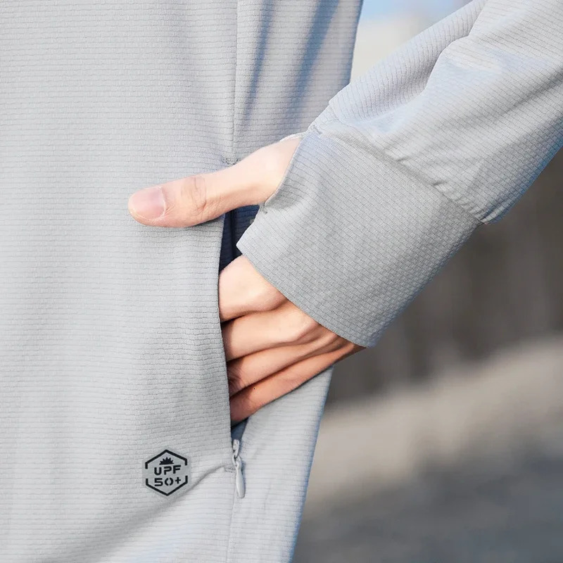 YJKVUR Unisex Summer UPF 50 UV Sun Protection Hoodie Jacket Men Women Lightweight Hiking Outdoor Long Sleeve Sun Shirt Coat 250529